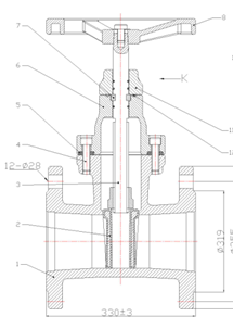 ZSXF/XZ45X消防信号弹性闸阀结构图 ZSXF/XZ45X消防信号弹性闸阀结构图